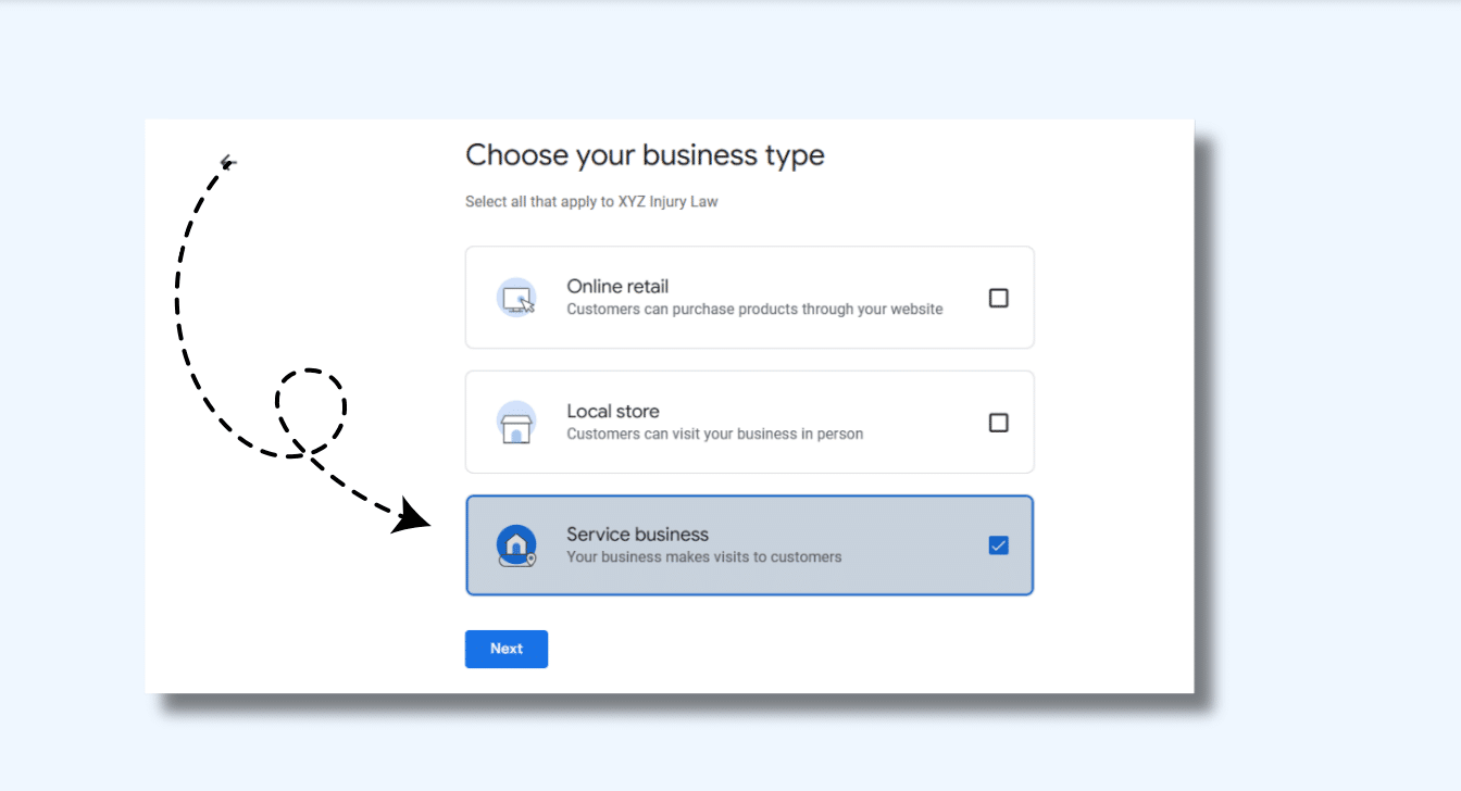 3. Choose Your Business Type